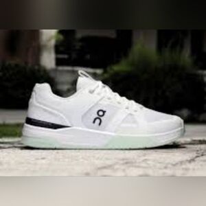 Size 12 On Roger Running White and Black Men's Low-Top Sneaker